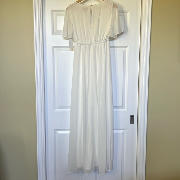 NEW SHOW ME YOUR MUMU Emily Empire Maxi Dress off white sz S - Picture 3 of 6